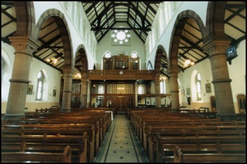 Looking to the back of the church before renovation.